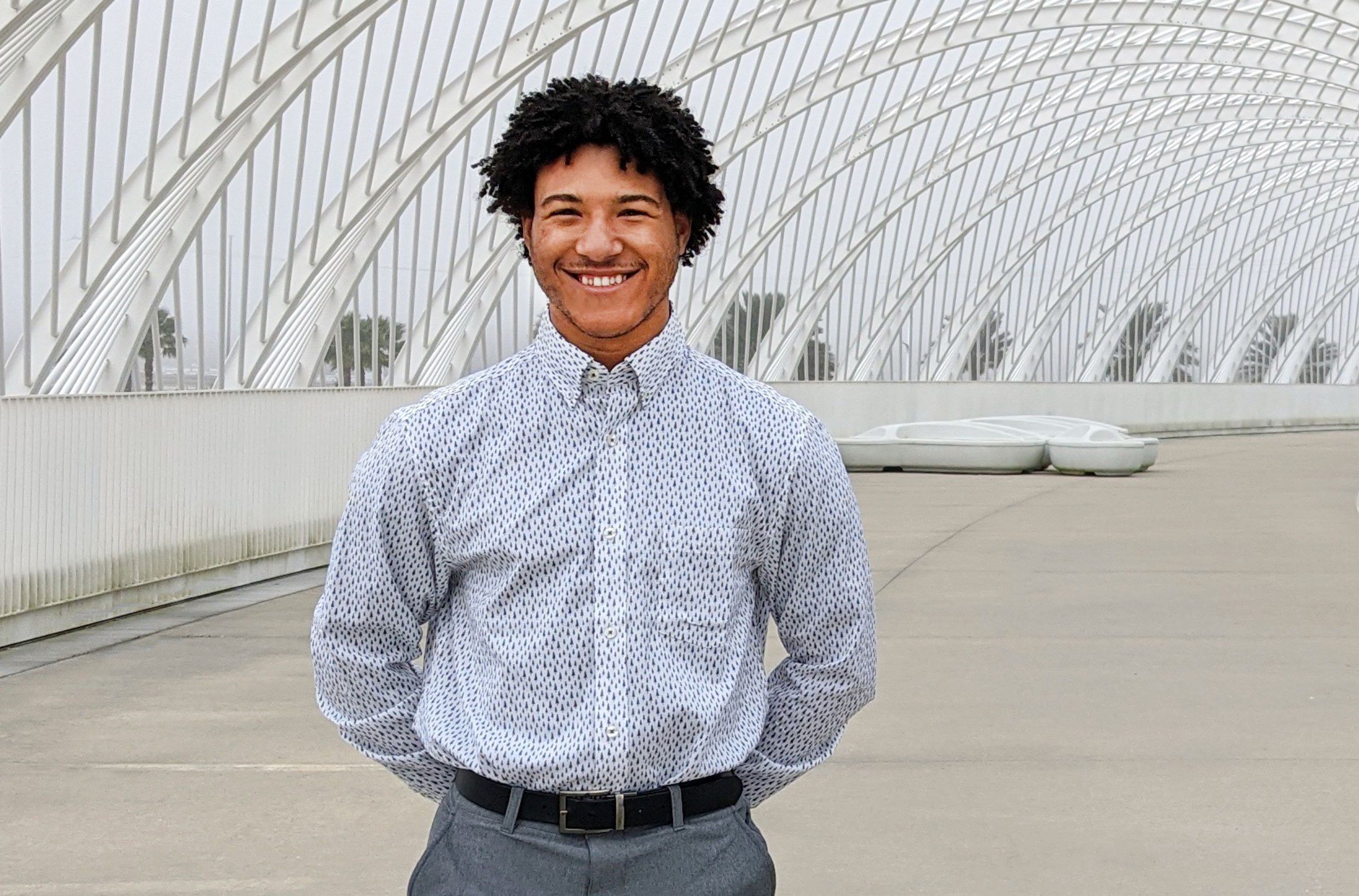 Antonio Hendricks, a senior at Florida Polytechnic University, will earn his bachelor’s degree in computer engineering this spring.