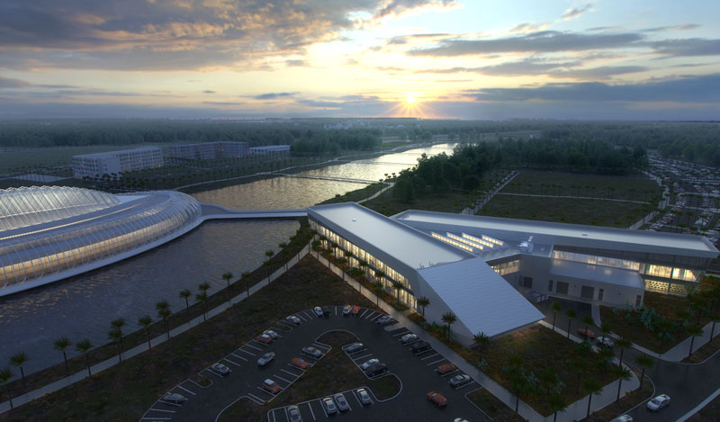 Bird's eye rendering of Applied Research Center