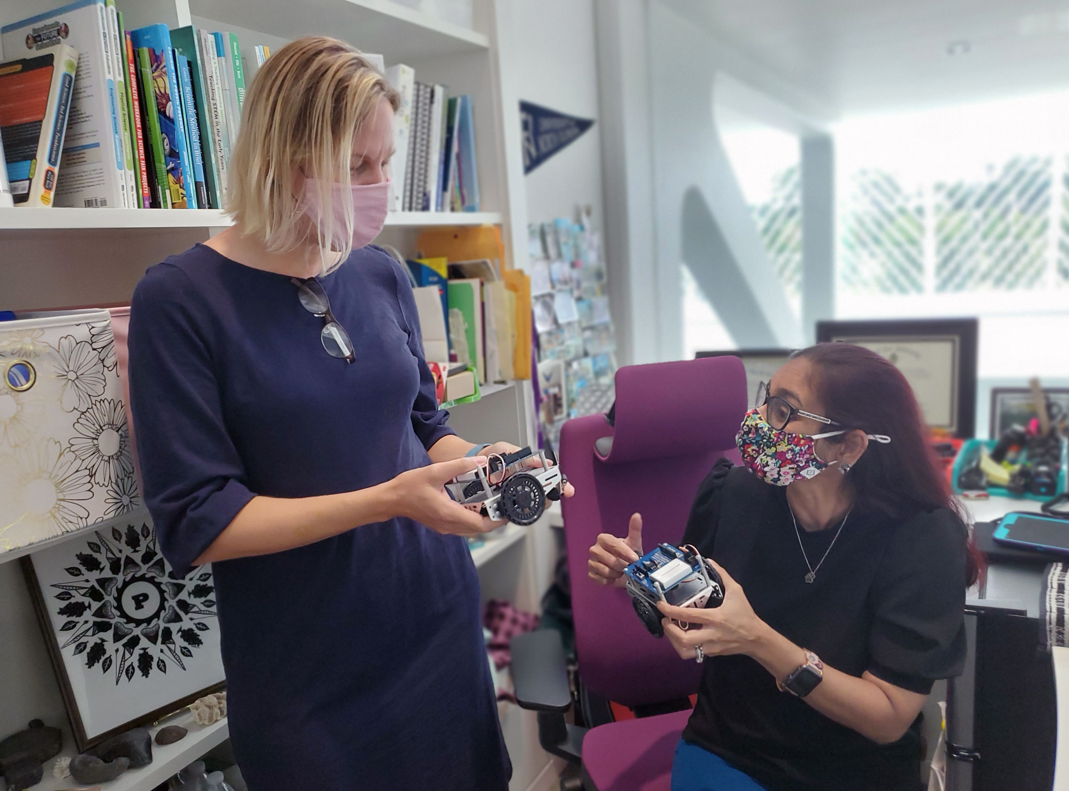 Dr. Susan LeFrancois and Indira Sukhraj discuss Boe-Bots.