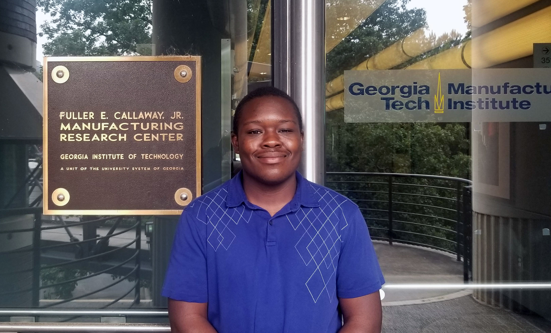 Jabari Acre is completing a National Science Foundation Research Experience for Undergraduates at Georgia Tech Manufacturing.