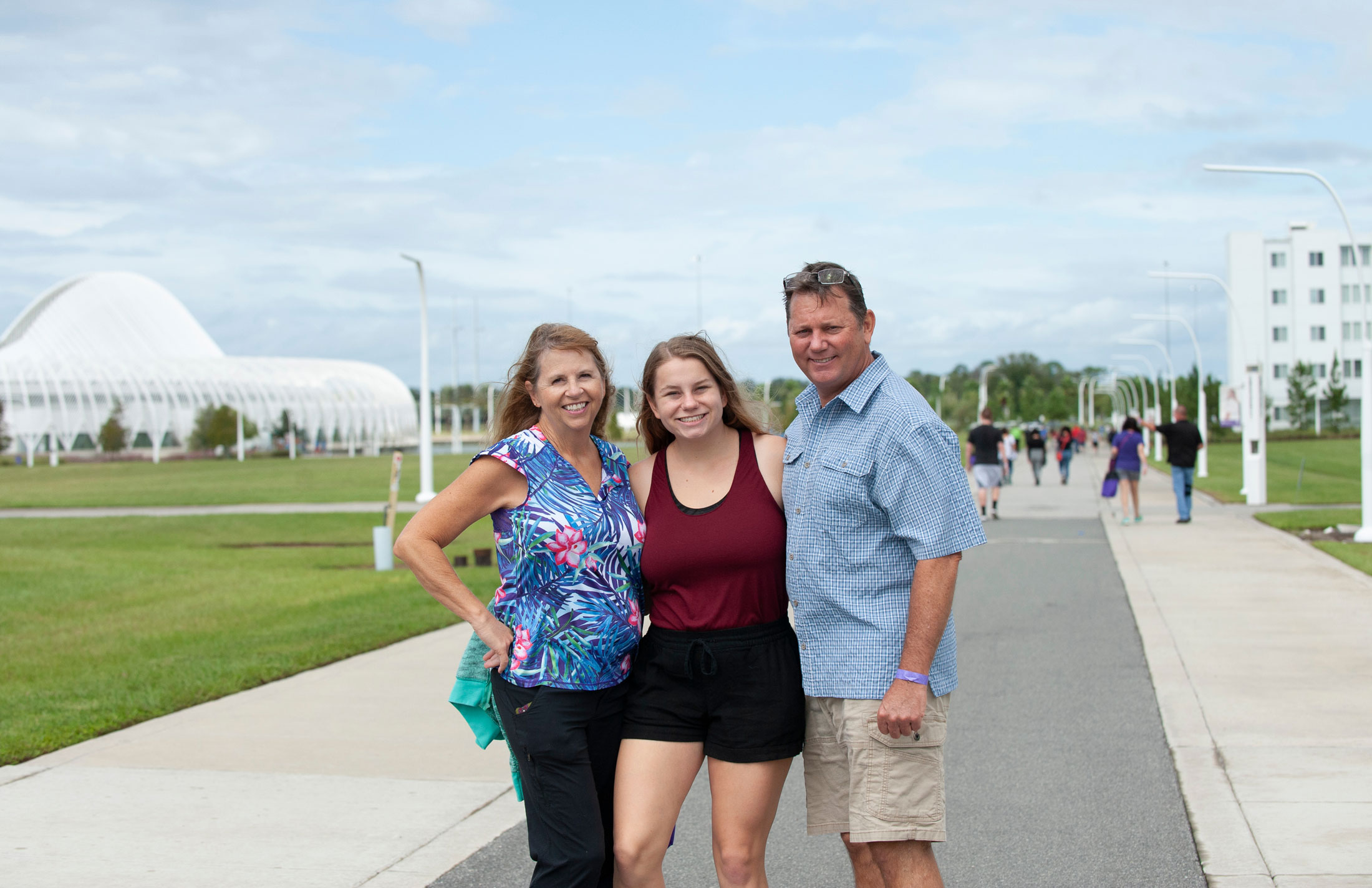 A family at Florida Polytechnic University on Phoenix Family Day