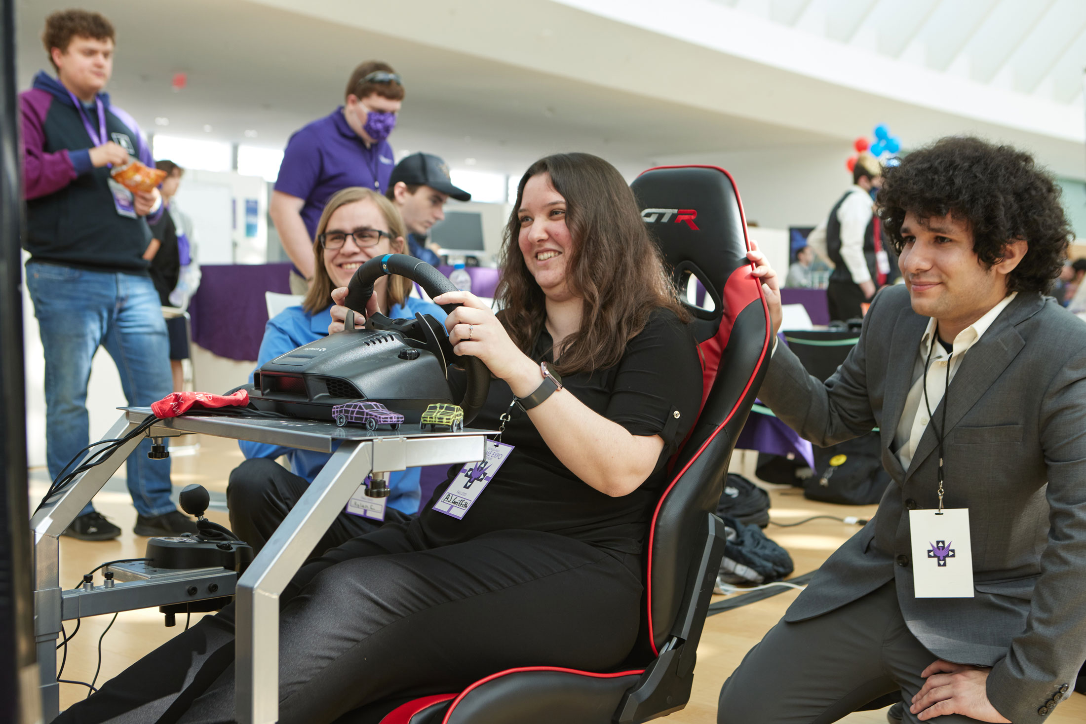 Arlington Griffith demonstrates her team's video game