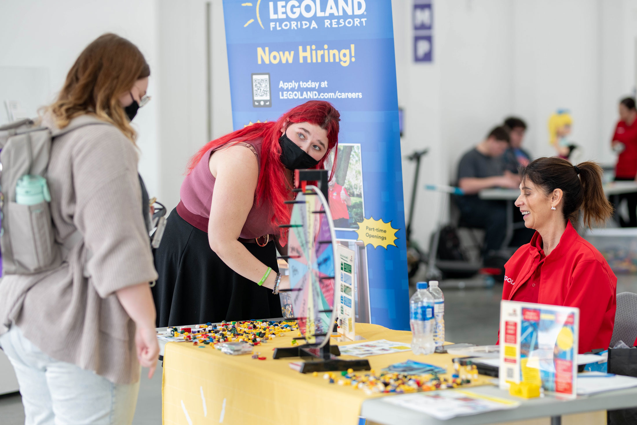Legoland representatives engaged with students at Florida Polytechnic University.