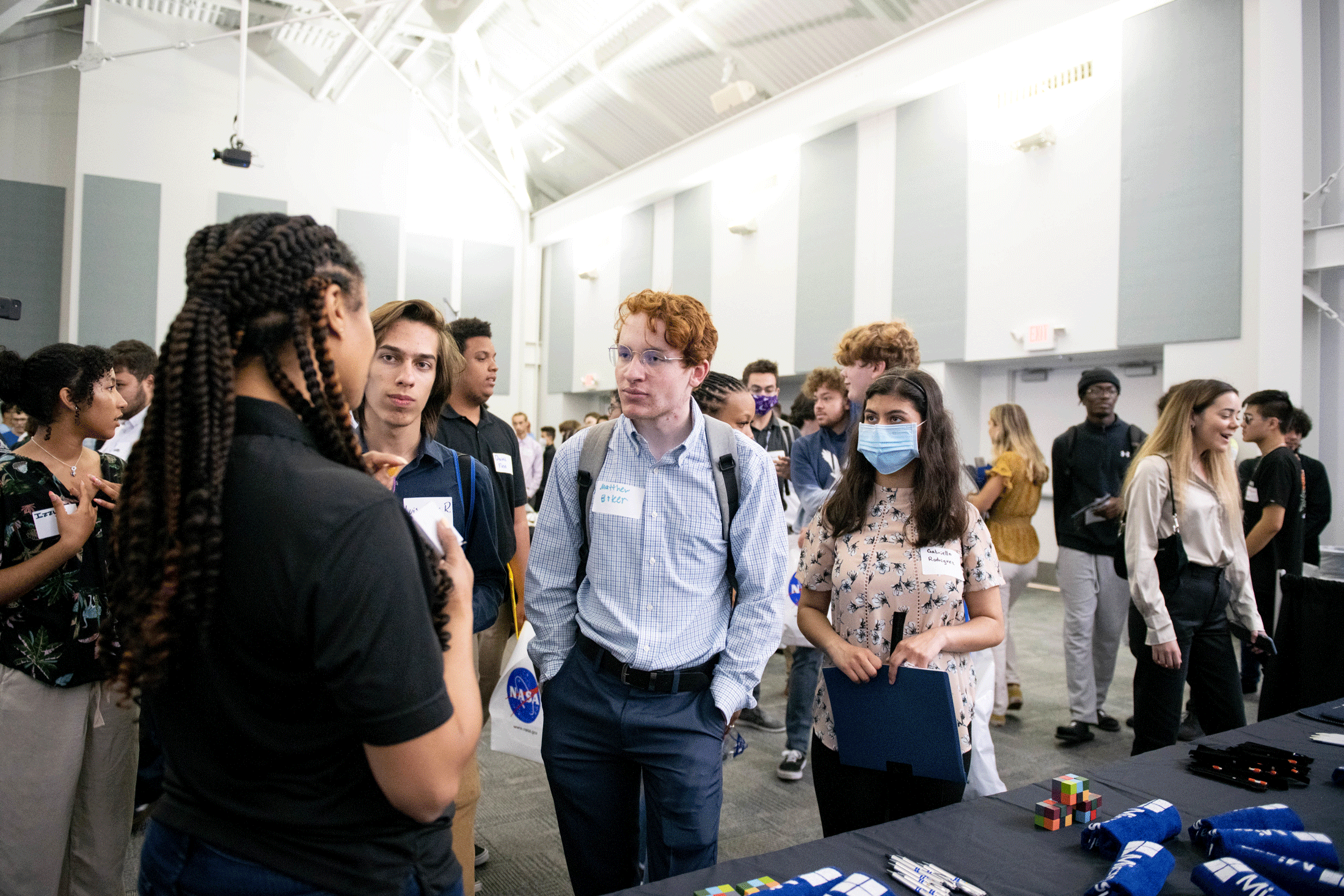 Florida Poly students talk to recruiters at Kennedy Space Center