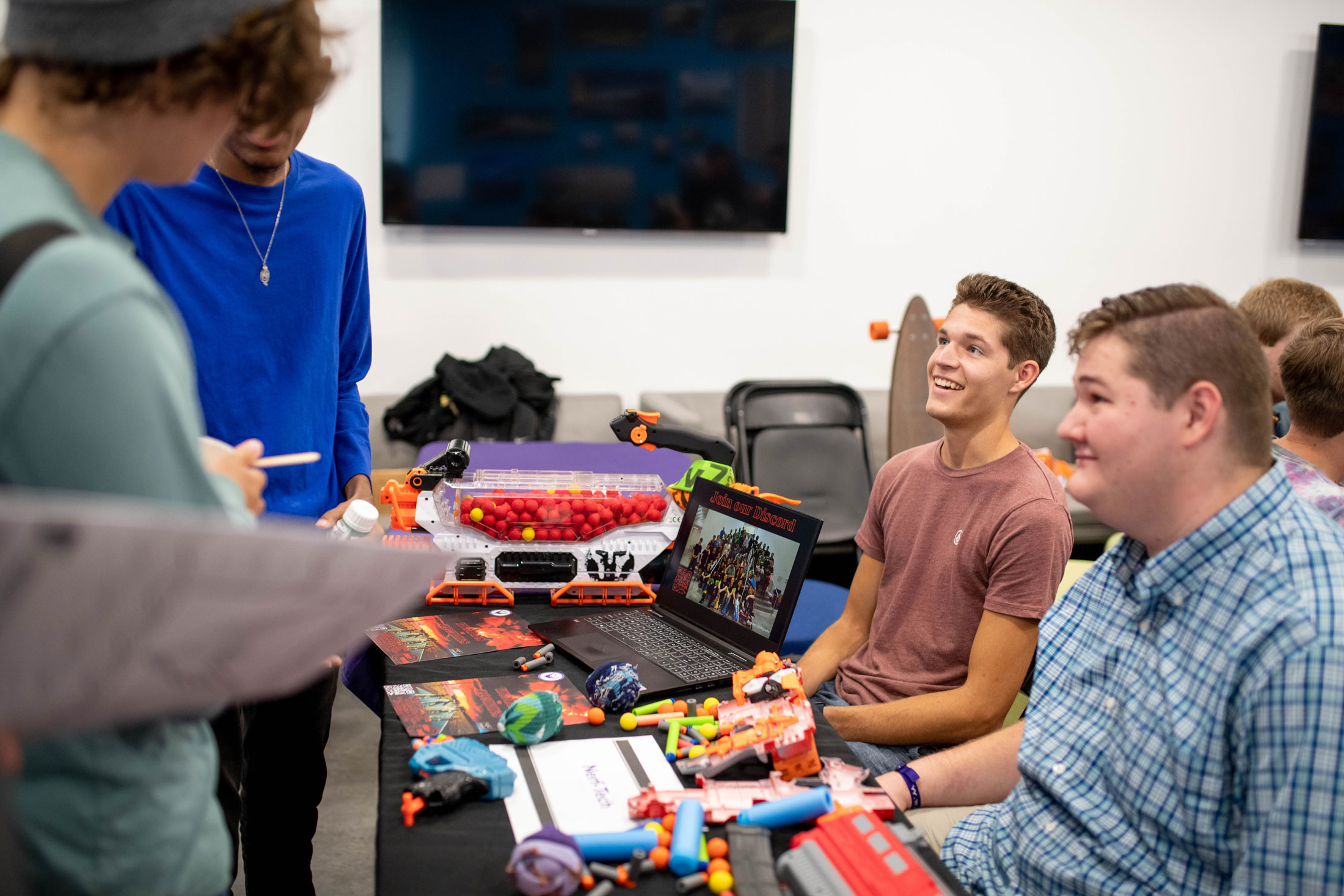 Nerf Tech recruits students at Club Row