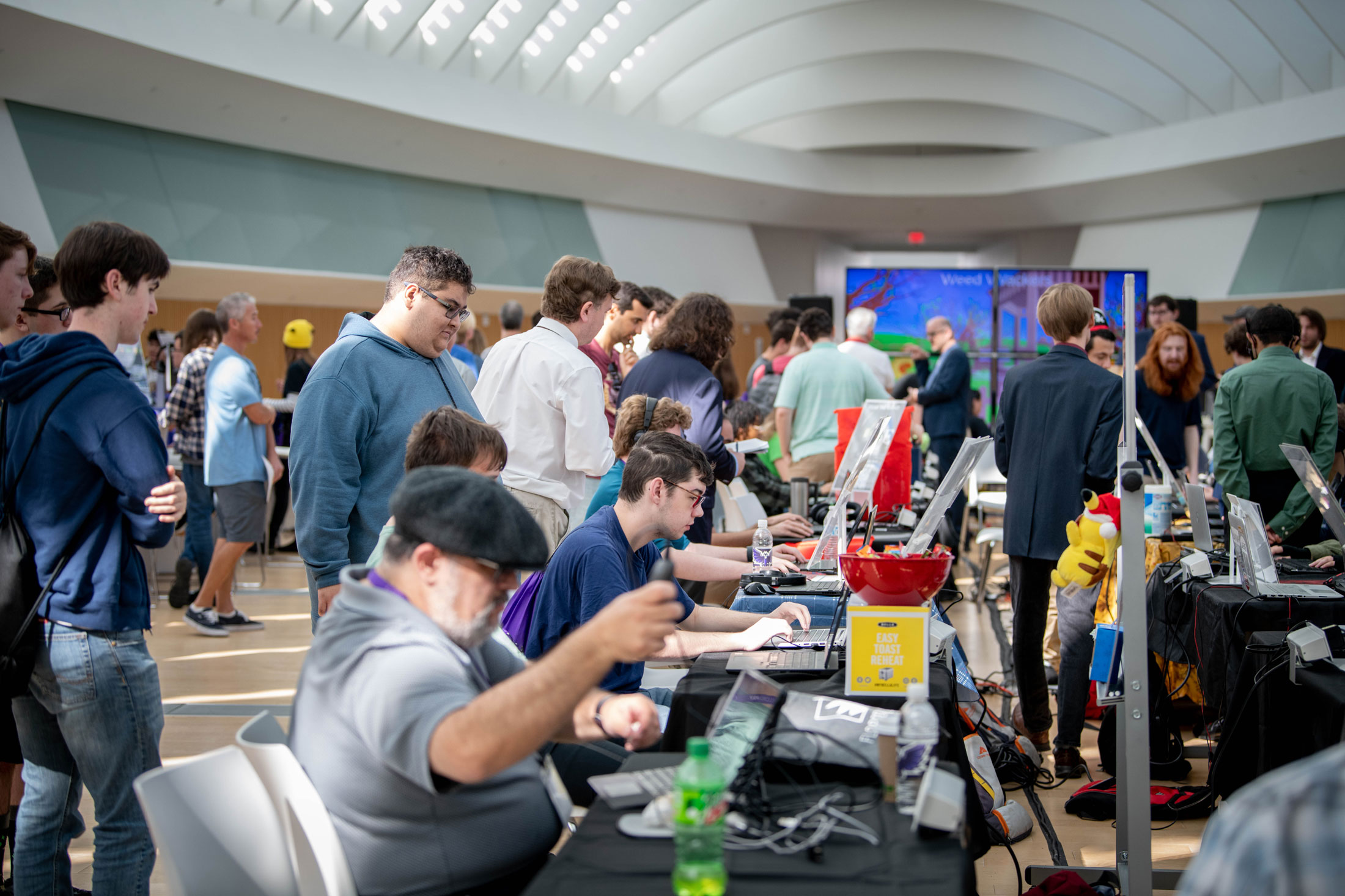 Students play video games at Fall Game Expo