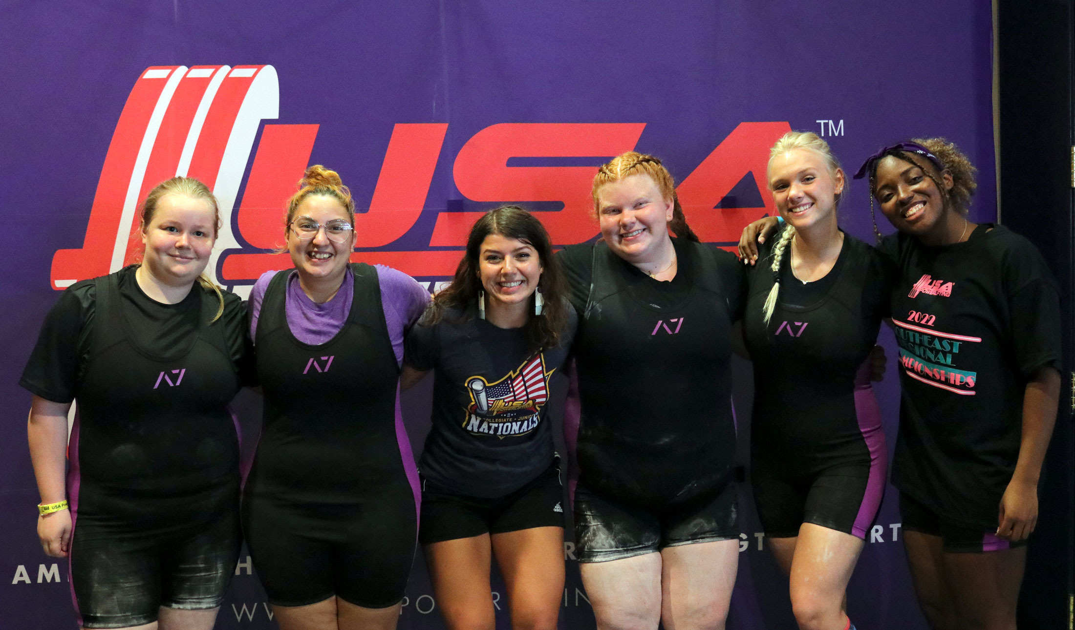 Members of the Florida Poly Women's Powerlifting team.