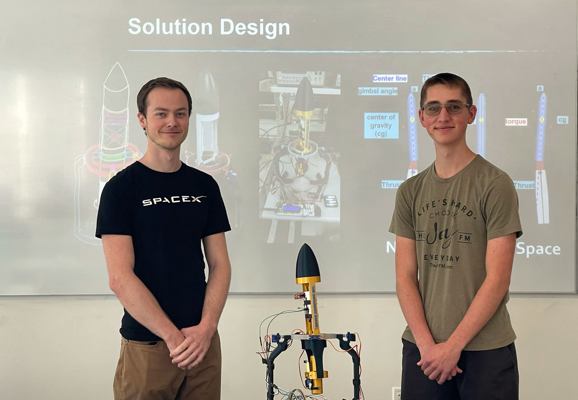 Passionate about aerospace, students design self-correcting rocket engine