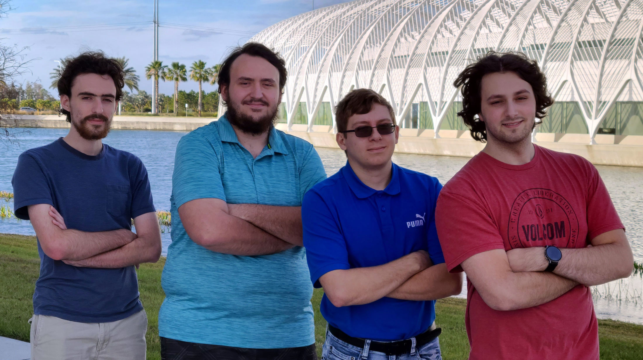 Andrew Arnold, Trevor Eckhoff, Nicholas Rossano, and Mitchell Mackoul are completing a capstone project for Whiting-Turner.