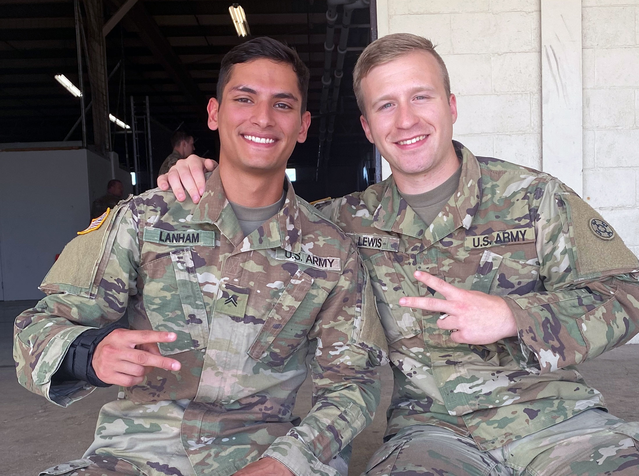 Cpl. Alejandro Lanham and Spc. Joshua Lewis