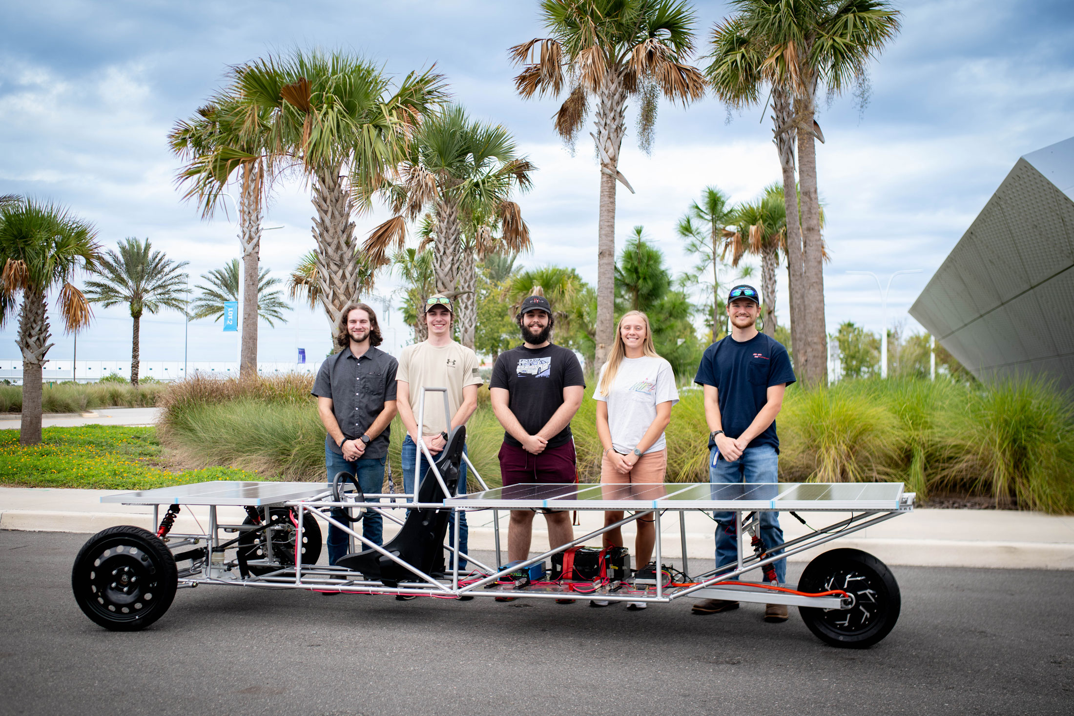 The Phoenix Racing team with their first solar vehicle