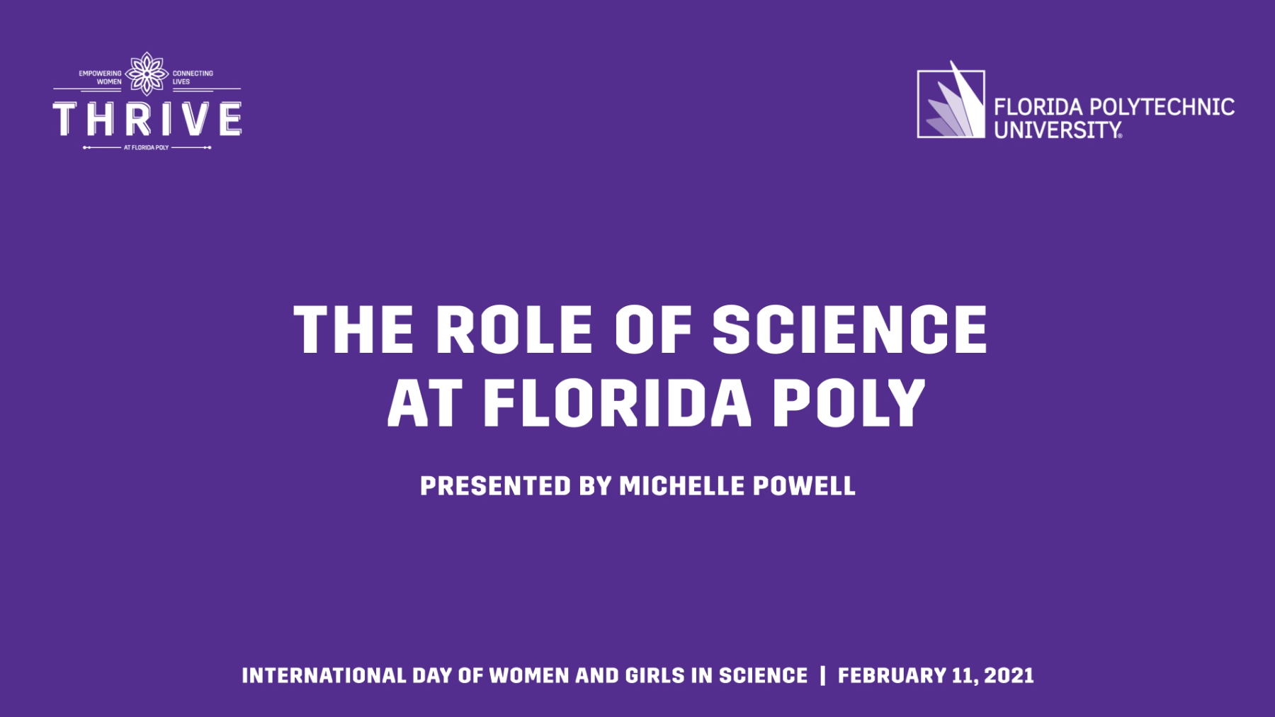 The Role of Science at Florida Poly