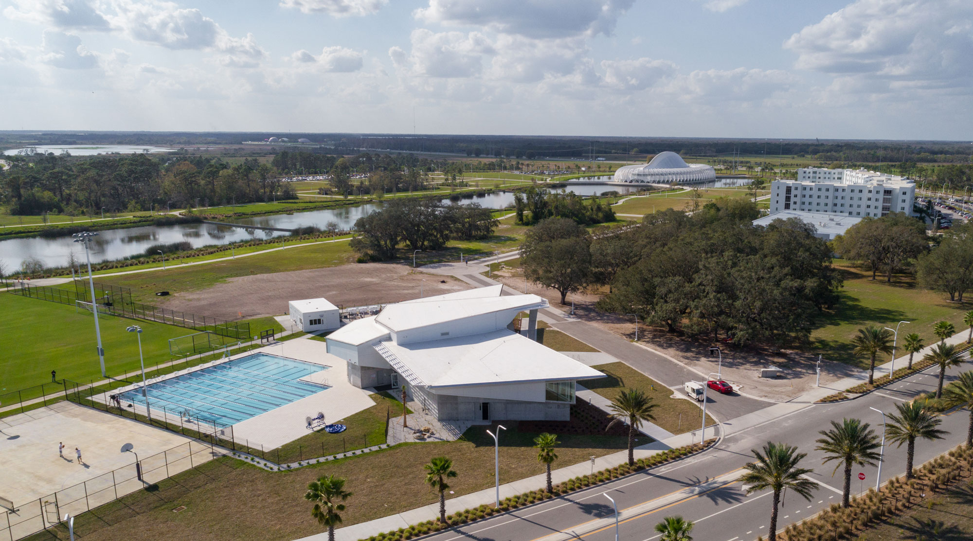 campus arial shot