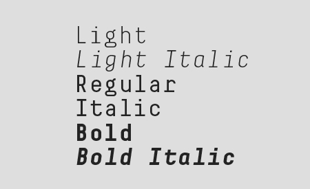 secondary typeface - decima mono