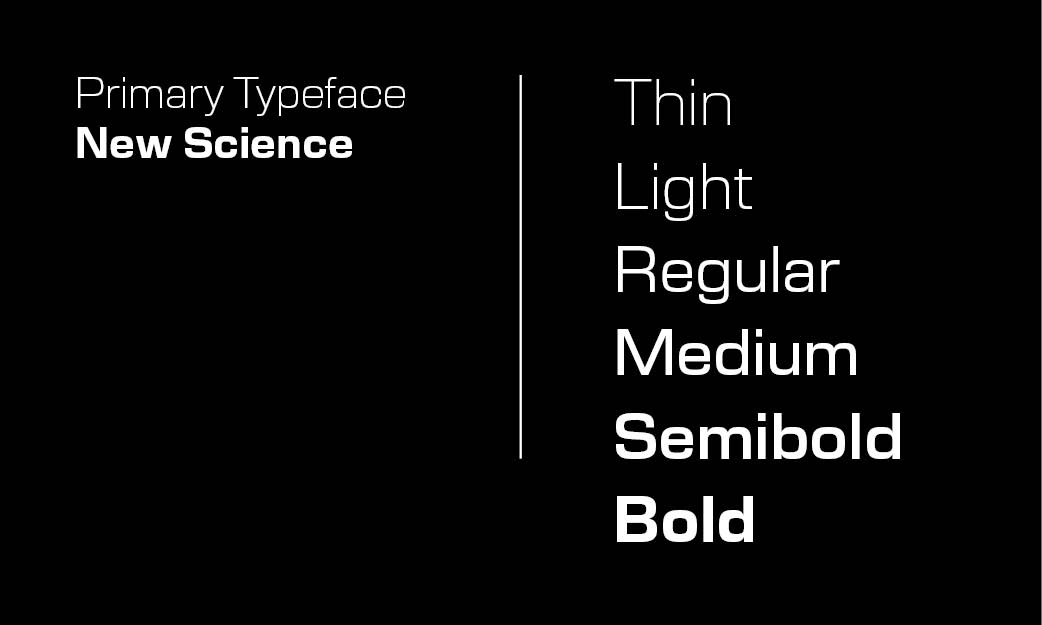 primary typeface - new science