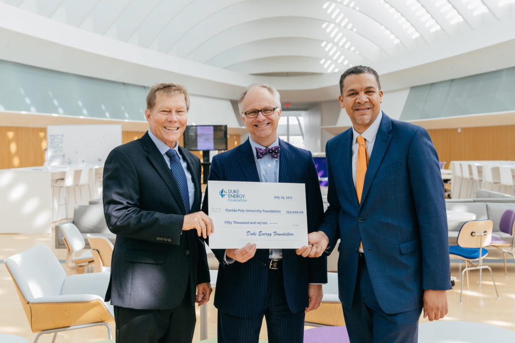 Florida Poly receives $50,000 from the Duke Energy Foundation for Scholarships