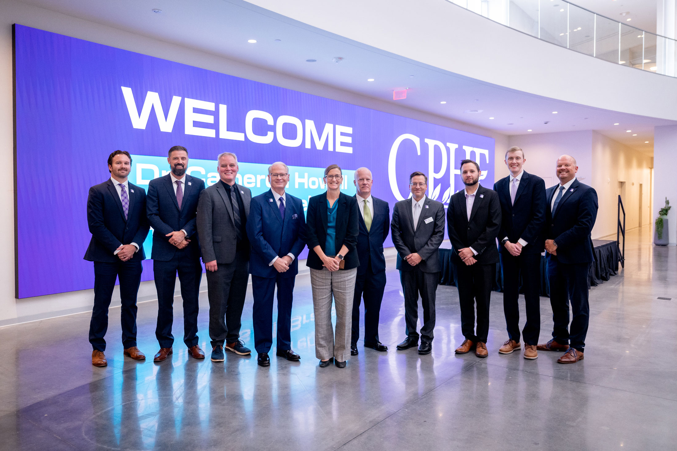 The Commission for Public Higher Education (CPHE) and representatives from Florida Polytechnic University gather during CPHE’s inaugural site visit at the institution on Aug. 5-6.