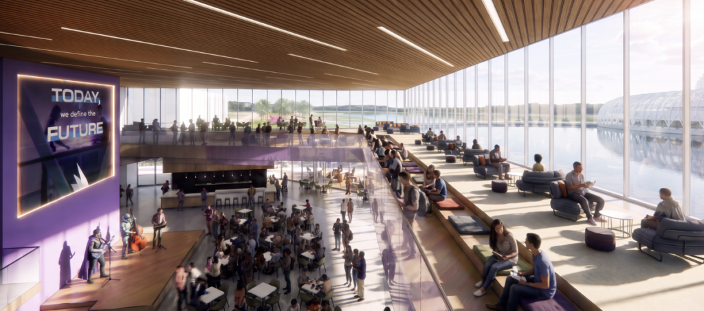 Interior image rendering of the StAC at Florida Poly.