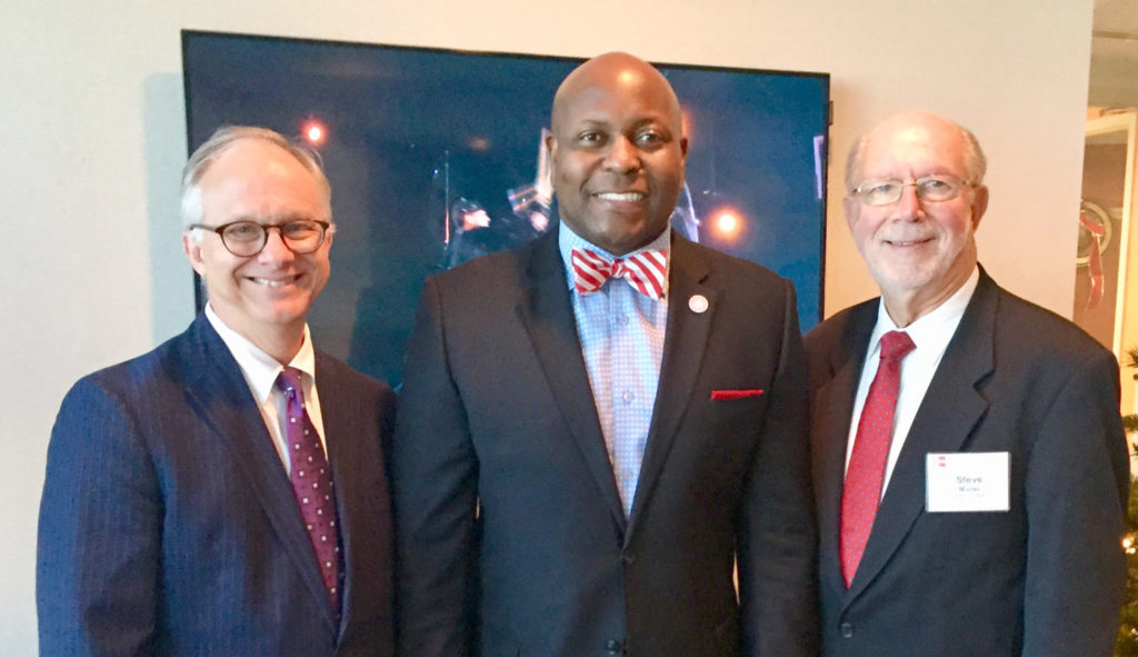 Dr. Randy K. Avent, president of Florida Polytechnic University, John Davis, executive vice president of the Orlando Regional Chamber of Commerce, and Steve Muller, vice president of development and communications of Beacon College.