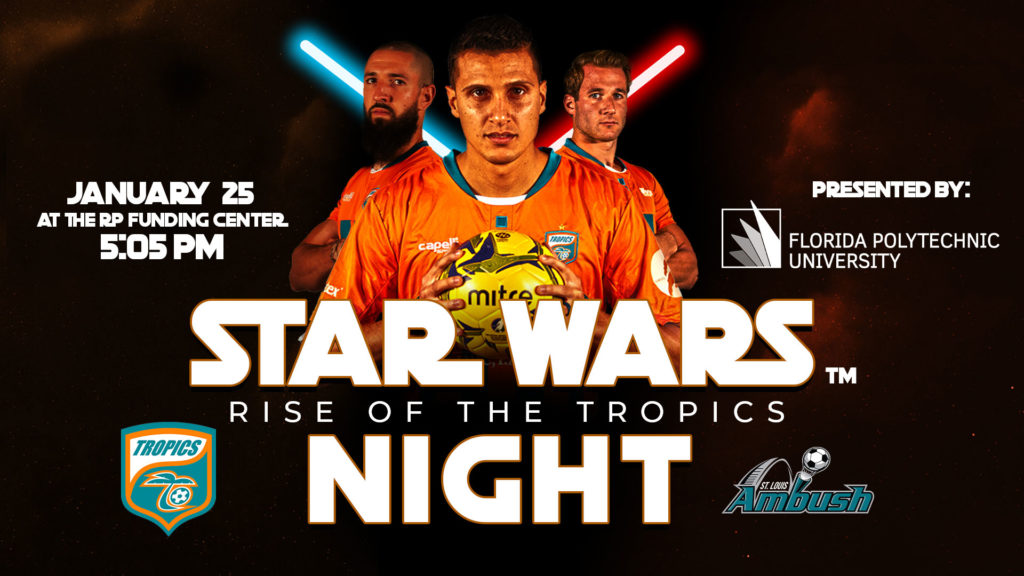 Florida Tropics soccer game flier.